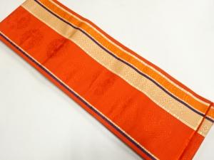 本場筑前博多　鹿模様織り出し　半幅帯